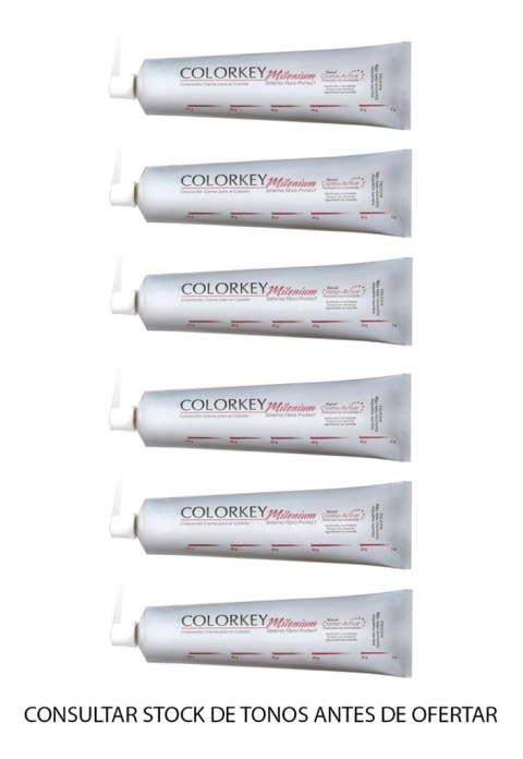 Kit 6 Tinturas Colorkey Milenium Silkey 120gr
