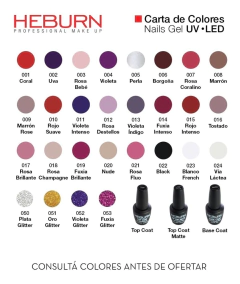 Kit X6 Esmaltes Semipermanentes Heburn P/ Cabina Base + Top + 4 a Elección en internet