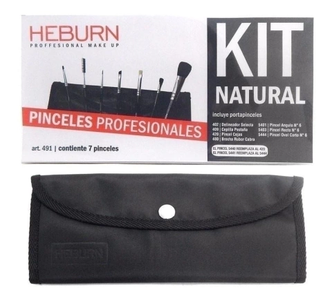 Kit Pinceles Profesional Natural X7u P/maquillaje - HEBURN