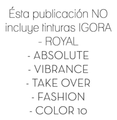Kit 6 Tinturas Igora Highlifts Coloración 60gr Schwarzkopf - Pelomania
