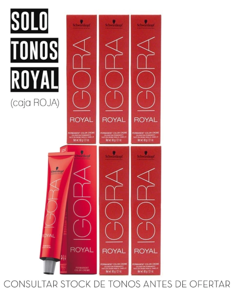 Kit 6 Tinturas Igora Royal Schwarzkopf Coloración 60gr
