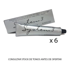 Kit 6 Tinturas System 3 Coloración Hanna Collins X60gr