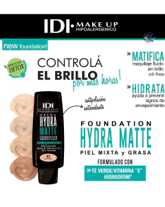 Base de Maquillaje Hydra Matte 02 Natural - IDI Make Up en internet