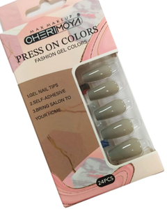 Uñas Autoadhesivas Press On Colors 24 pcs Forma Coffin - Cherimoya - comprar online