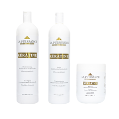 Combo Shampoo + Tratamiento + Máscara Keratina Hidrolizada - La Puissance