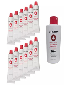 Kit Tinturas x12 Unidades + Oxidante 20/30v x900ml - Opción