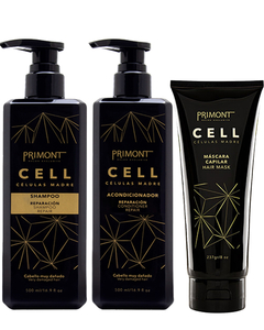 Kit Cell Células Madre Shampoo Acondicionador y Tratamiento - Primont
