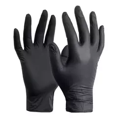 Guantes De Nitrilo Talle XL 100u Color Negro Np - Pelomania
