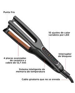 Plancha de Pelo Doble Placa de Cerámica y Cobre Revlon RVST2204 - tienda online