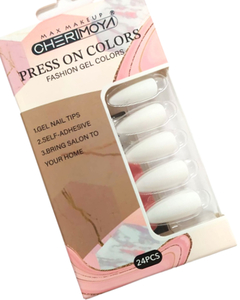 Uñas Autoadhesivas Press On Colors 24 pcs Forma Almendra - Cherimoya - comprar online