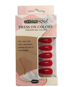 Uñas Autoadhesivas Press On Colors 24 pcs Forma Almendra - Cherimoya