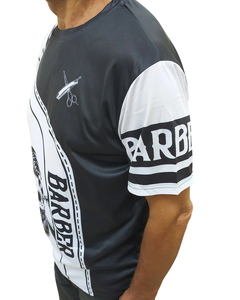 Remera Barberia Estampada Barber Blanca y Negra Talle XL - LucyDan - Pelomania