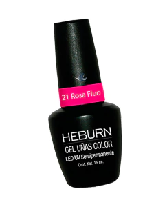 Esmalte Gel LED/UV 21 Rosa Fluo Semipermanente - Heburn en internet