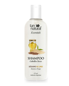 Shampoo Sesamo y Lino Cabellos Secos 375ml - Tan Natural