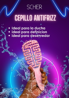 Cepillo Desenredante Antifrizz Flexible Laila Scher Violeta - Pelomania
