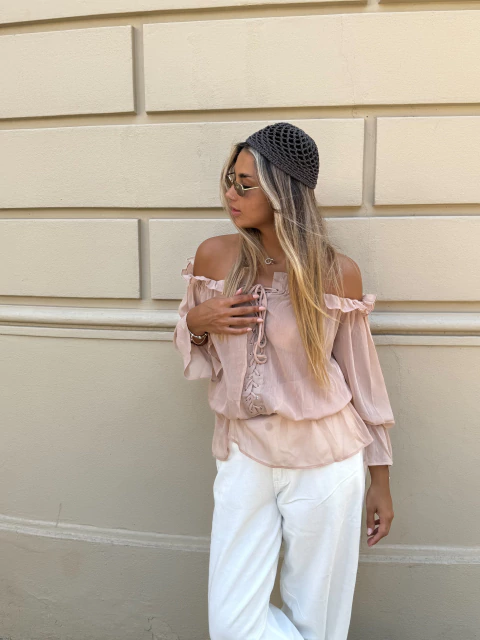 Blusa Boho Nude