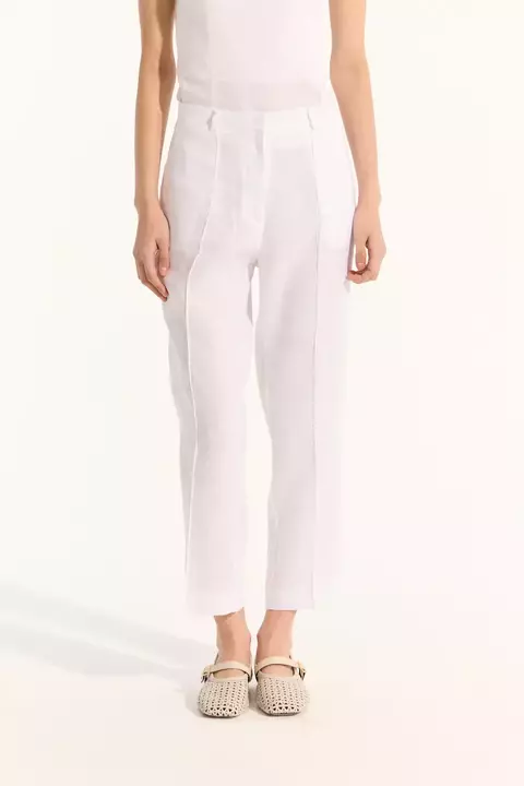 Pantalon Lino Mujer Portsaid Cigarette Bowie (AP364010) - comprar online