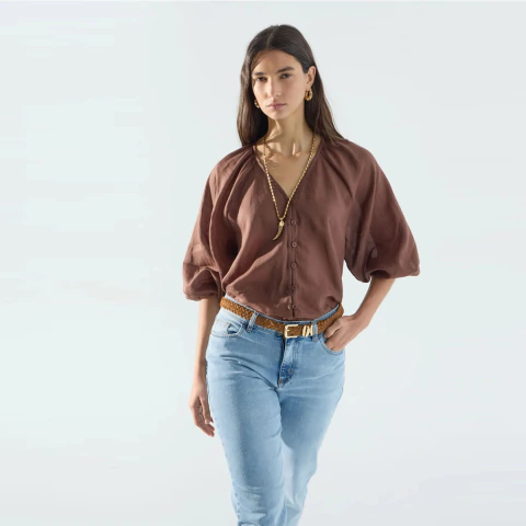 Camisa Mujer Portsaid M/L Ohnest Ramio Menorc (AP373131)