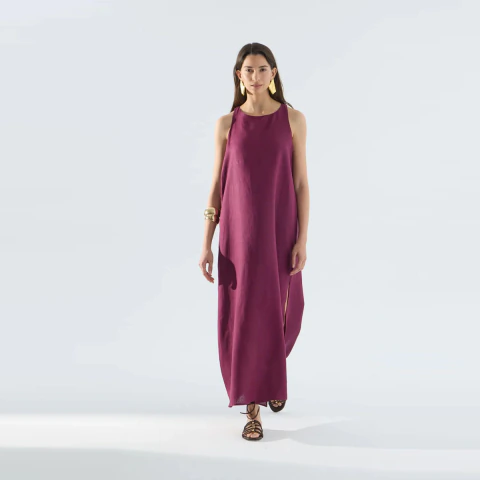 Vestido Mujer Portsaid S/M Ohnest Lino Caicos (AP375010)