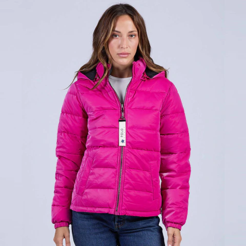 Imagen de Campera Mujer Puffer Aterciopelada Oxford Polo Club Reversible filhi (BETHEL)