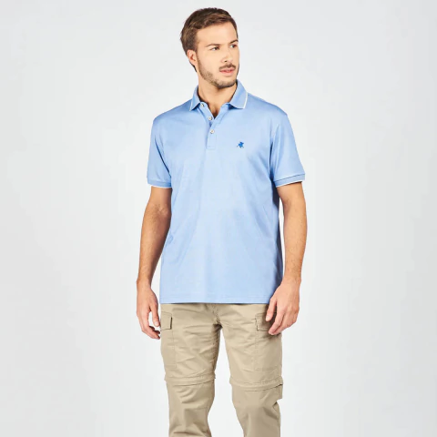 Chomba Polyester Hombre Oxford Polo Club Manga Corta (CHALAMET) - Urbano Salto