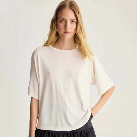 Remera Jersey Mujer Desiderata Embellish Ava Manga Corta (ZP367910) - comprar online