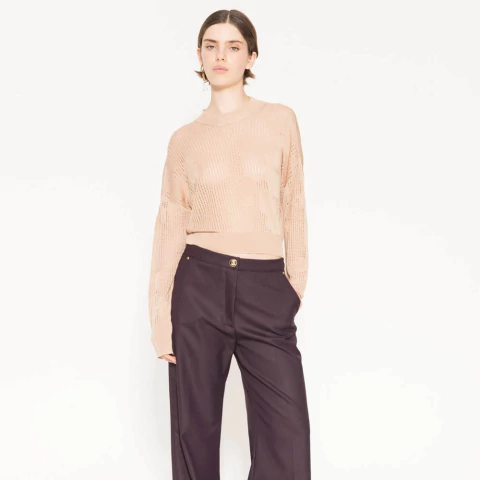 Top Rayon Mujer Jazmin Chebar Adam Manga Larga (L4780620) - comprar online