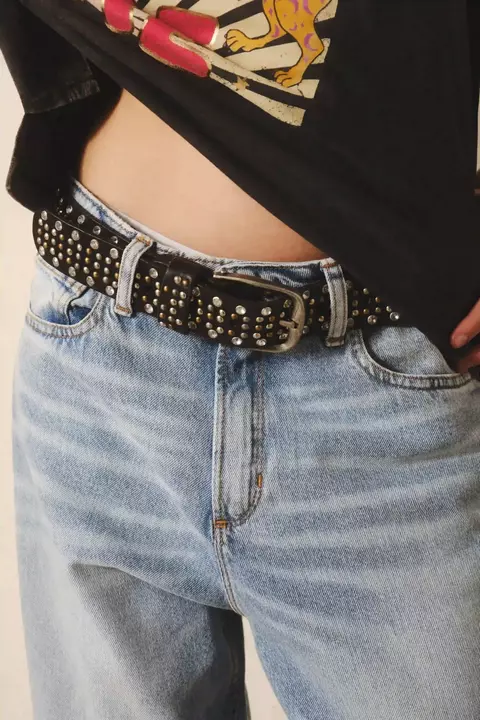 Cinturon Cuero Mujer Rapsodia Shine Metal (5327998I) - comprar online