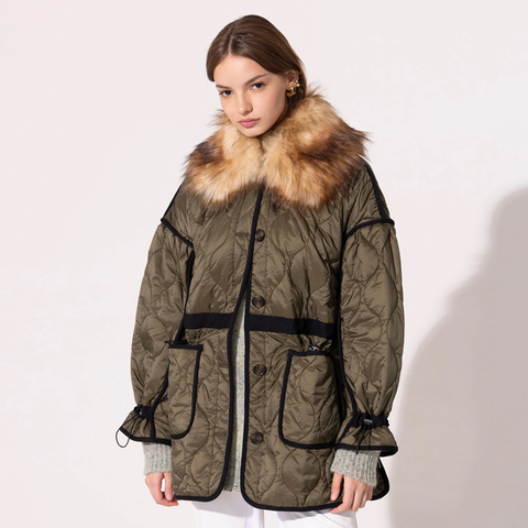 Campera Matelaseada Mujer Jazmin Chebar Luke Cuello Desmontable (L4548005)