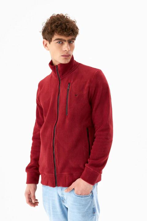 Campera Polar Hombre Wrangler Cuello Alto (W86007) - comprar online