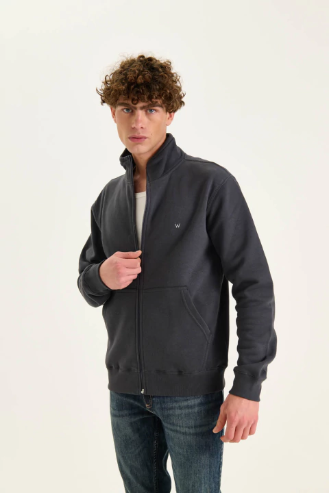 Imagen de Campera Hombre Wrangler Zipthru Long Neck Frisada (W86013)