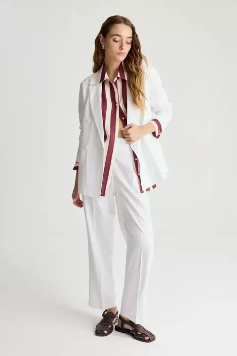 Pantalon Sastrero Lino Mujer Desiderata Gardenia (ZP364030) - comprar online