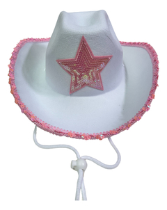 Gorro Cowboy Estrella Rosa