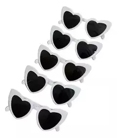 PACK X10 Anteojo Corazon Blanco PREMIUM - comprar online