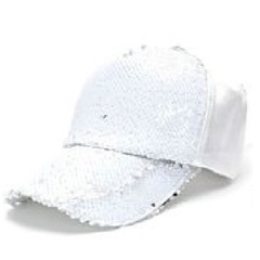 Gorra Trucker Lentejuelas Blanca