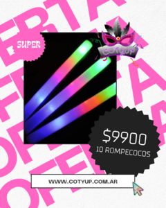 Pack x10 Rompecocos Luminosos