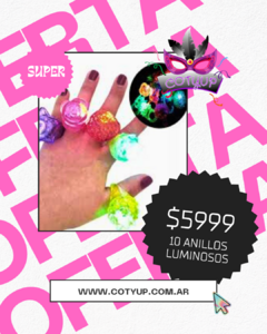 Pack x10 Anillos Luminosos