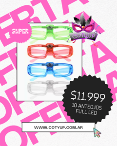 Pack x10 Anteojos Full Luminosos