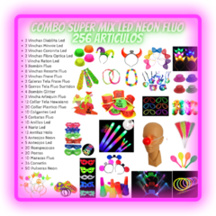 Super Combo 256 Articulos Fluo Neon Luminoso