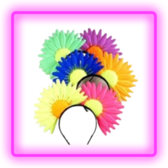 Vincha Flor Fluo x1