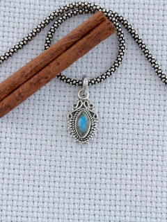 PINGENTE EM PRATA 925 COM LABRADORITA (1/09P360079) - comprar online