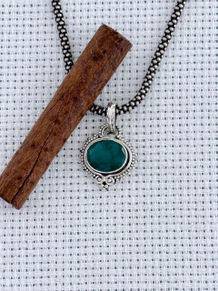 Pingente Em Prata 925 Com Esmeralda (1/07P690159) na internet