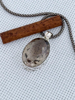 Pingente EM PRATA 925 COM Quartzo Fumê (1/21P2190489) na internet