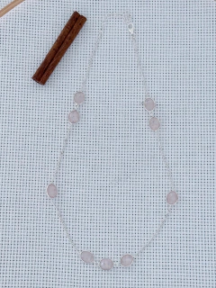 Choker em prata 925 com quartzo rosa (53/21U980219) - comprar online