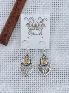 BRINCO EM PRATA 925 COM CITRINO (94/10B1460329) na internet