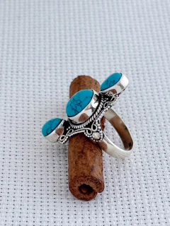 Anel Em Prata 925 Com Turquesa (53/28A1090249) - loja online