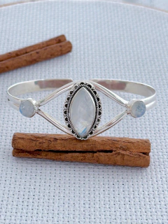 Bracelete Em Prata 925 Com Pedra da Lua (39/17U2410599) - comprar online