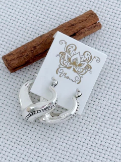 Brinco Eletroforma Argola Coração Em Prata 925 (53/10P940209) - comprar online