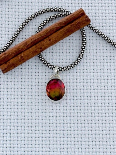 PINGENTE EM PRATA 925 COM TURMALINA MELANCIA (35/60P560169) - comprar online