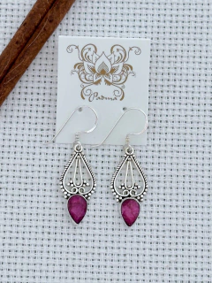 Brinco em prata 925 com rubi (39/25B640159) - comprar online